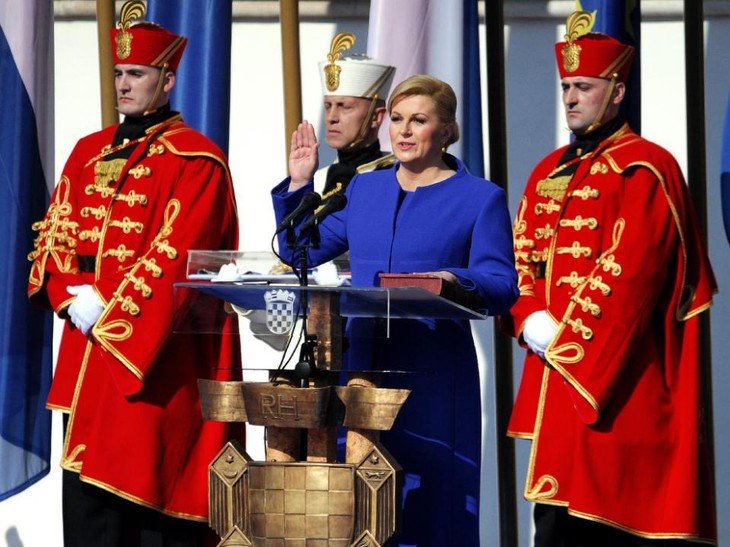 Croatia's President Kolinda Grabar-Kitarovic Sworn in - ảnh 1